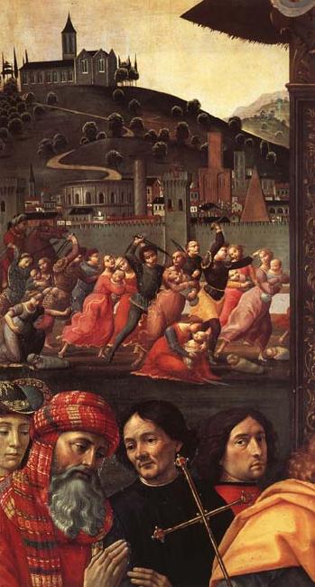 Domenicho Ghirlandaio Details of  Anbetung der Konige oil painting image